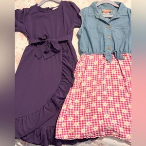 Purple and Red Kids Dresses Set